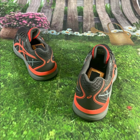 Asics Gel-Endurant Size 8 Womens Athletic Running Shoes T792N Gray/Orange - Picture 3 of 12